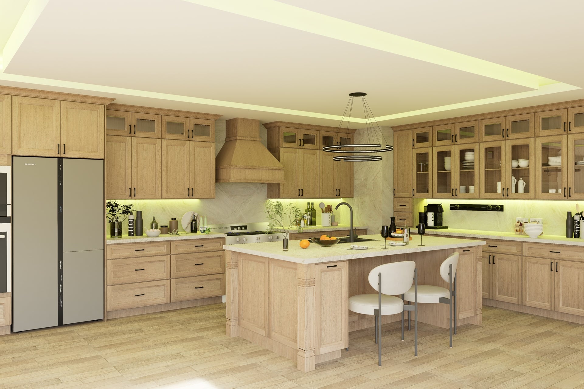 European White Oak Cabinets | Lafayette, LA European White Oak kitchen, Lafayette LA