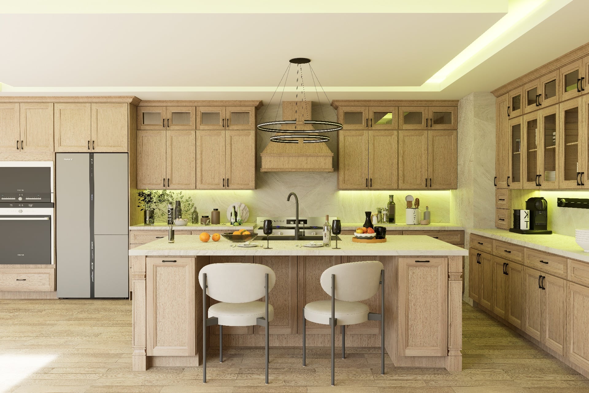 European White Oak Cabinets | Lafayette, LA European White Oak kitchen, Lafayette LA