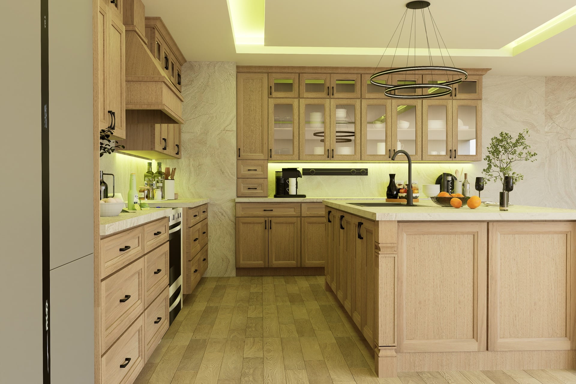 European White Oak Cabinets | Lafayette, LA European White Oak kitchen, Lafayette LA