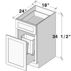 BWBKT18 cabinet dimensions - Lafayette Cabinets