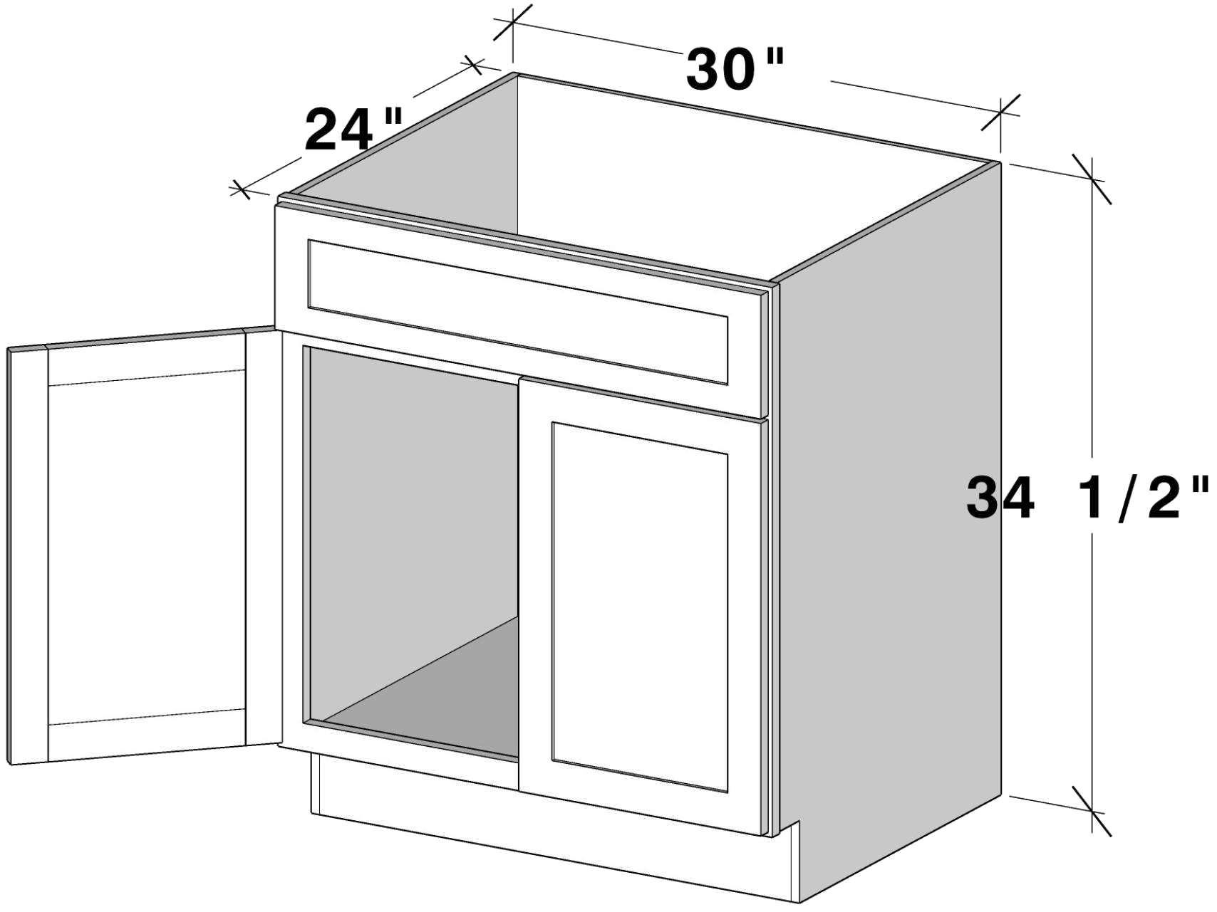 sb30 SB30 cabinet dimensions - Lafayette Cabinets