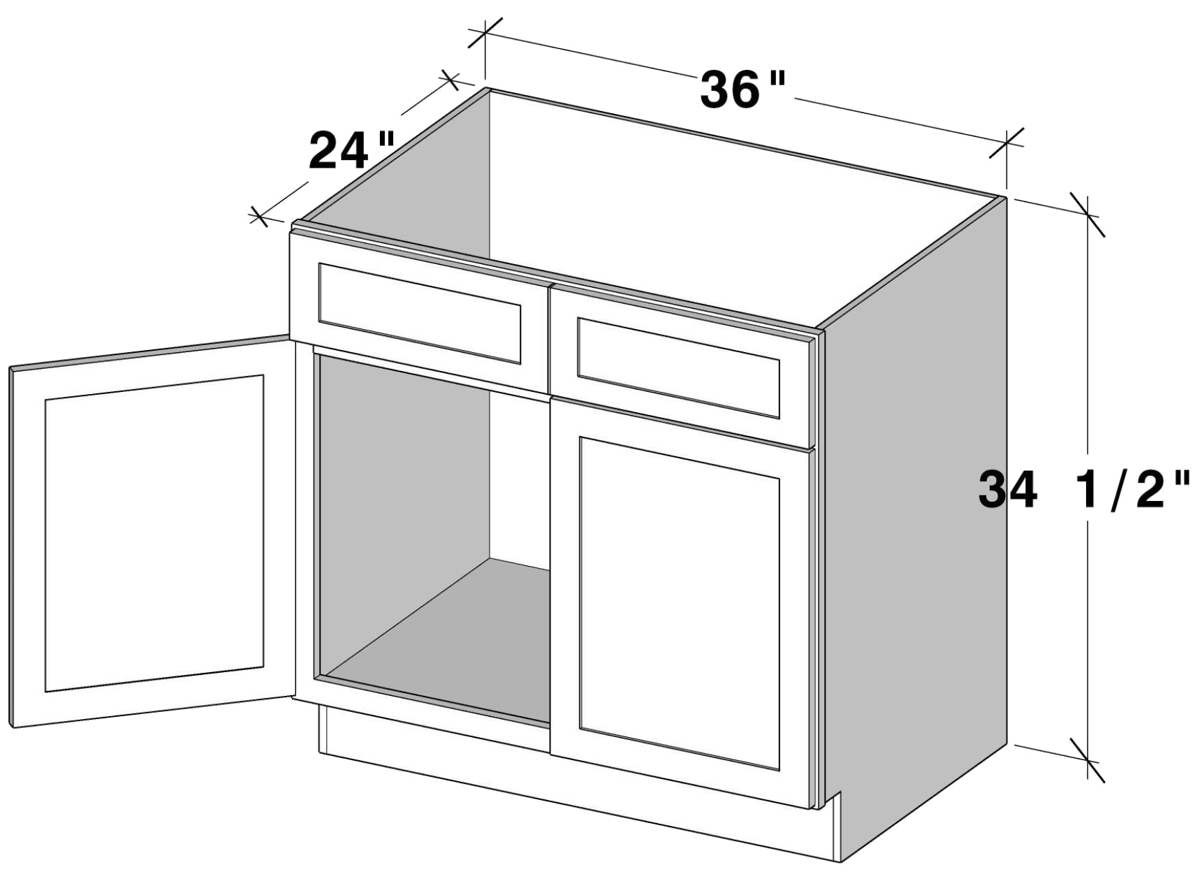 sb36 SB36 cabinet dimensions - Lafayette Cabinets