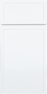 Slim Shaker Alabaster cabinet door - Lafayette Cabinets