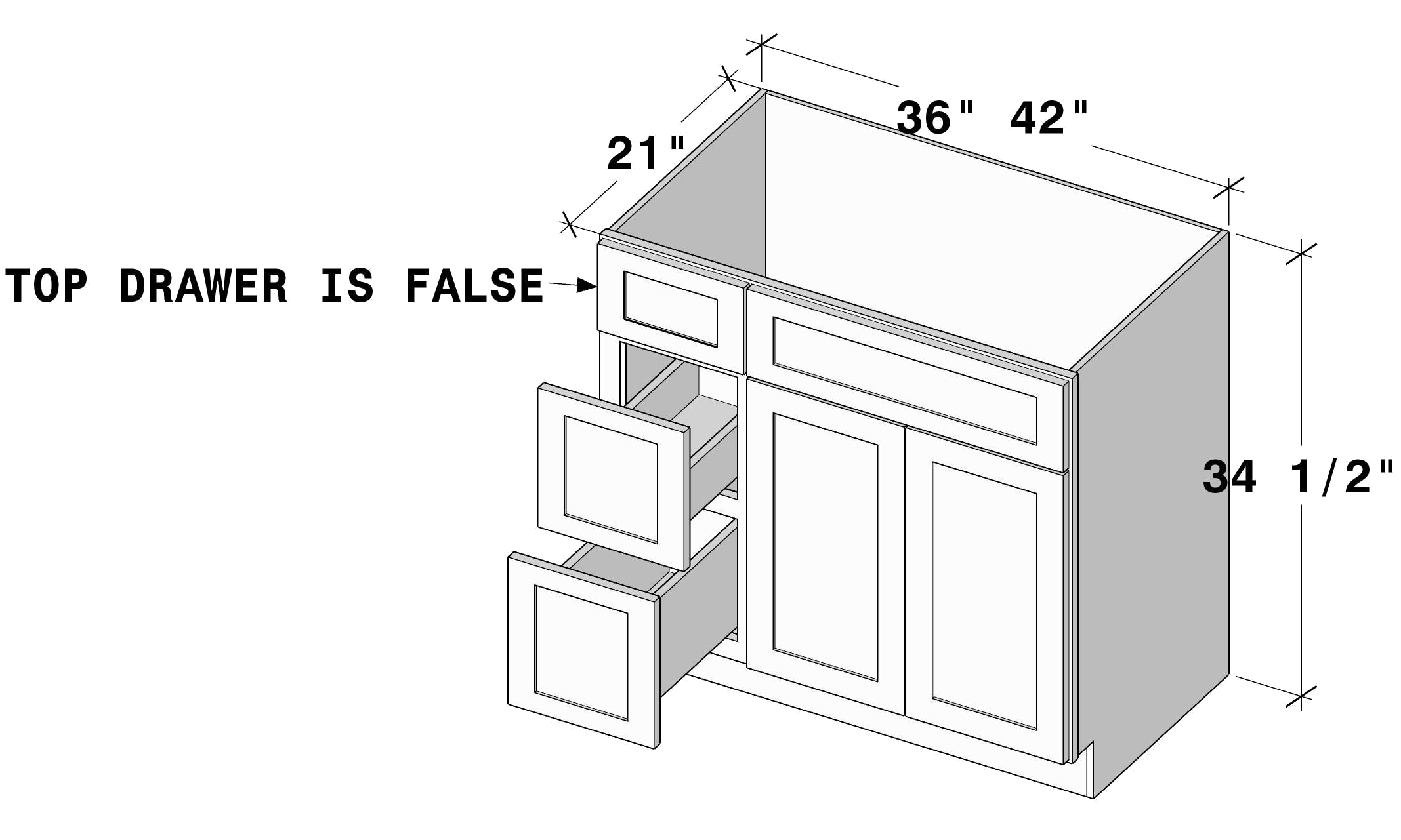 van36dl VAN36DL cabinet dimensions - Lafayette Cabinets