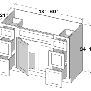 VAN48D-6 cabinet dimensions - Lafayette Cabinets