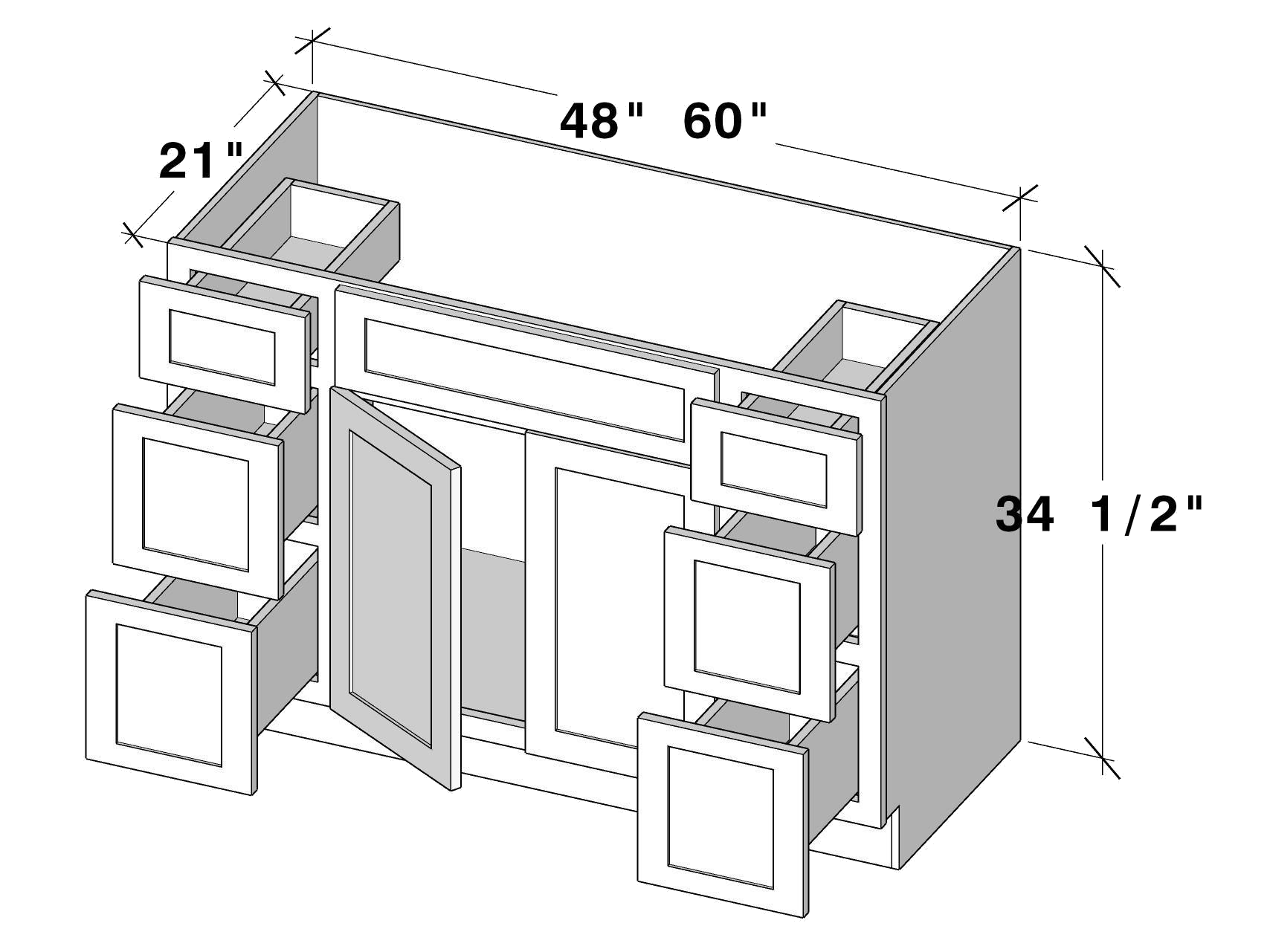 van48d 6 VAN48D-6 cabinet dimensions - Lafayette Cabinets