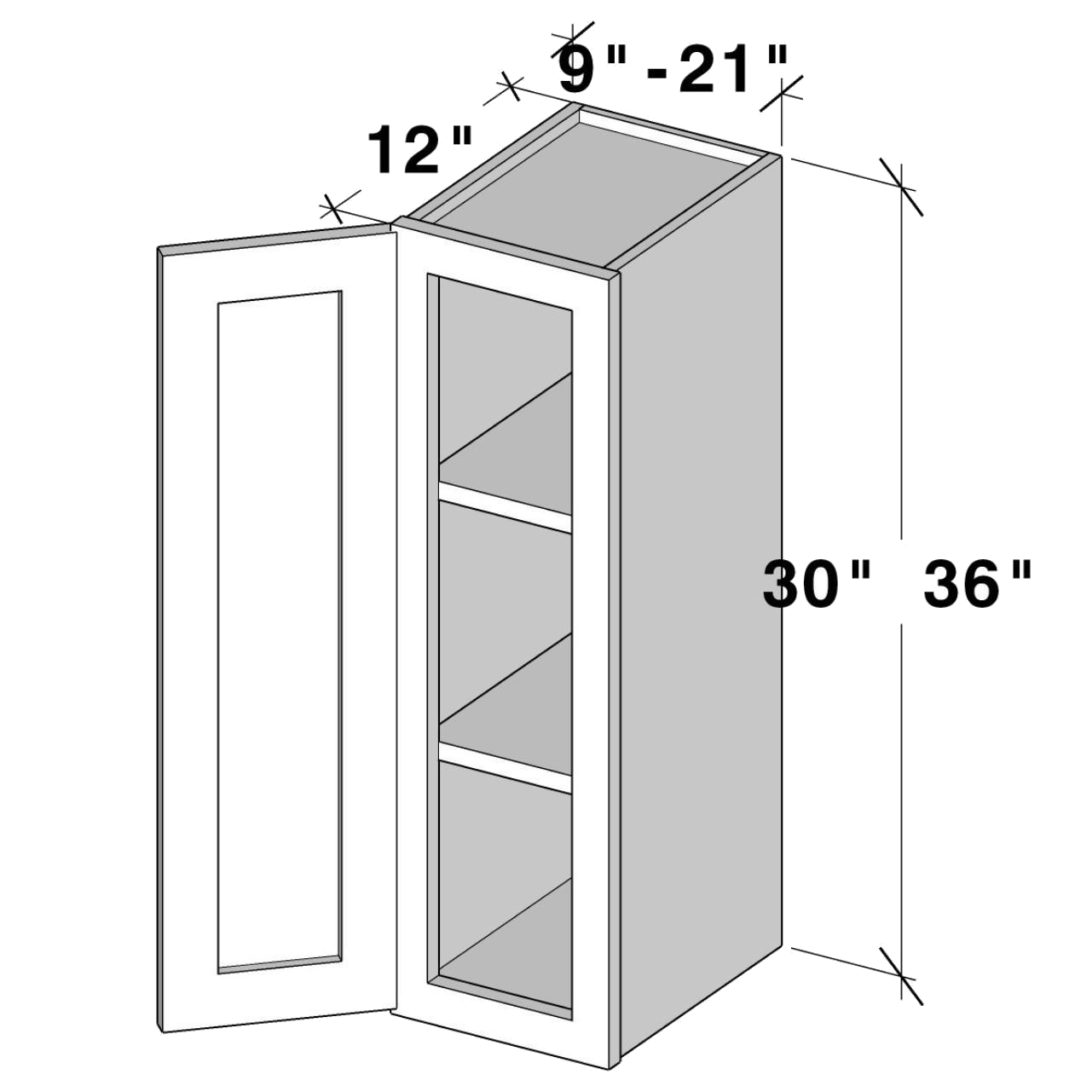 w0930 W0930 cabinet dimensions - Lafayette Cabinets