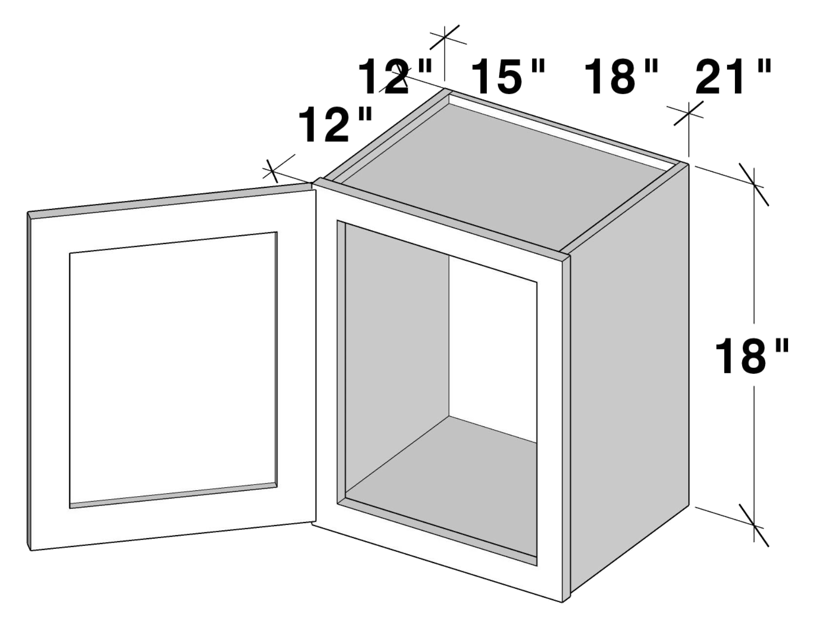w1218 W1218 cabinet dimensions - Lafayette Cabinets