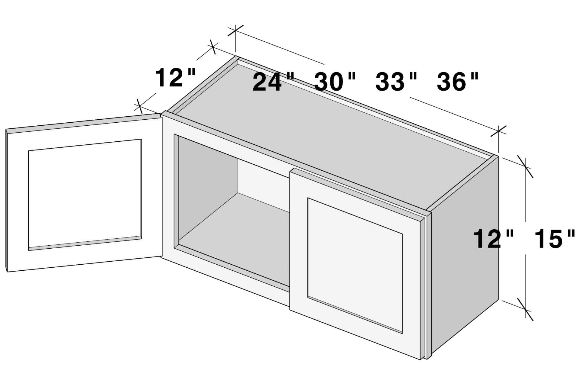w2412 W2412 cabinet dimensions - Lafayette Cabinets